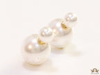 Gold plated 16mm pearl bomber studs