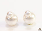 Gold plated 16mm pearl bomber studs