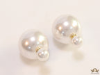 Gold plated 20mm pearl bomber studs