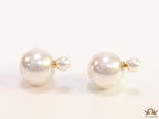 Gold plated 20mm pearl bomber studs