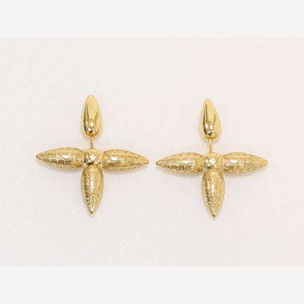 Gold Cross Studs