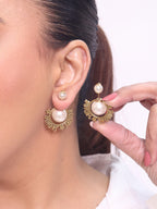 Alphabet D Pearl Bomber in Gold