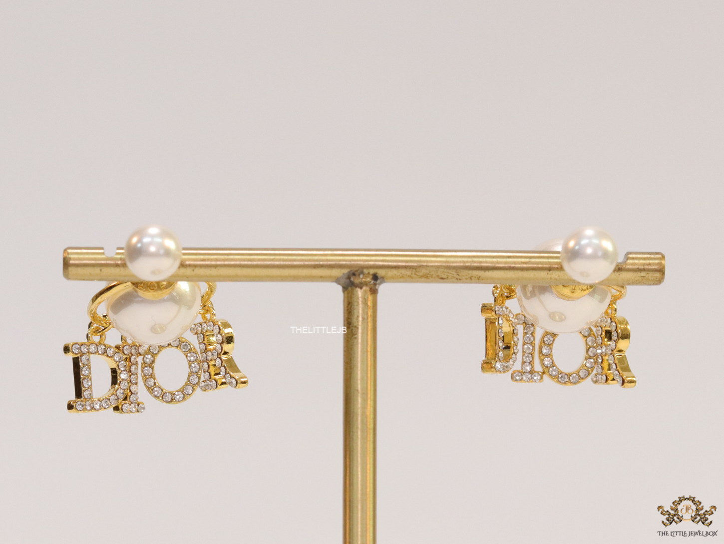 Cz alphabet drop pearl bomber studs