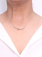 Alphabet T and Co Knot Neck Chain in Rose Gold
