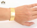 Lava textured gold cuff bracelet