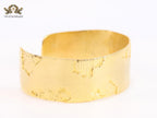 Lava textured gold cuff bracelet