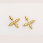 Gold Cross Studs