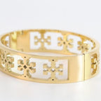 Gold plated designer cutwork bracelet