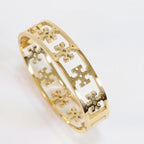 Gold plated designer cutwork bracelet