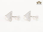 CZ platinum detachable dangles