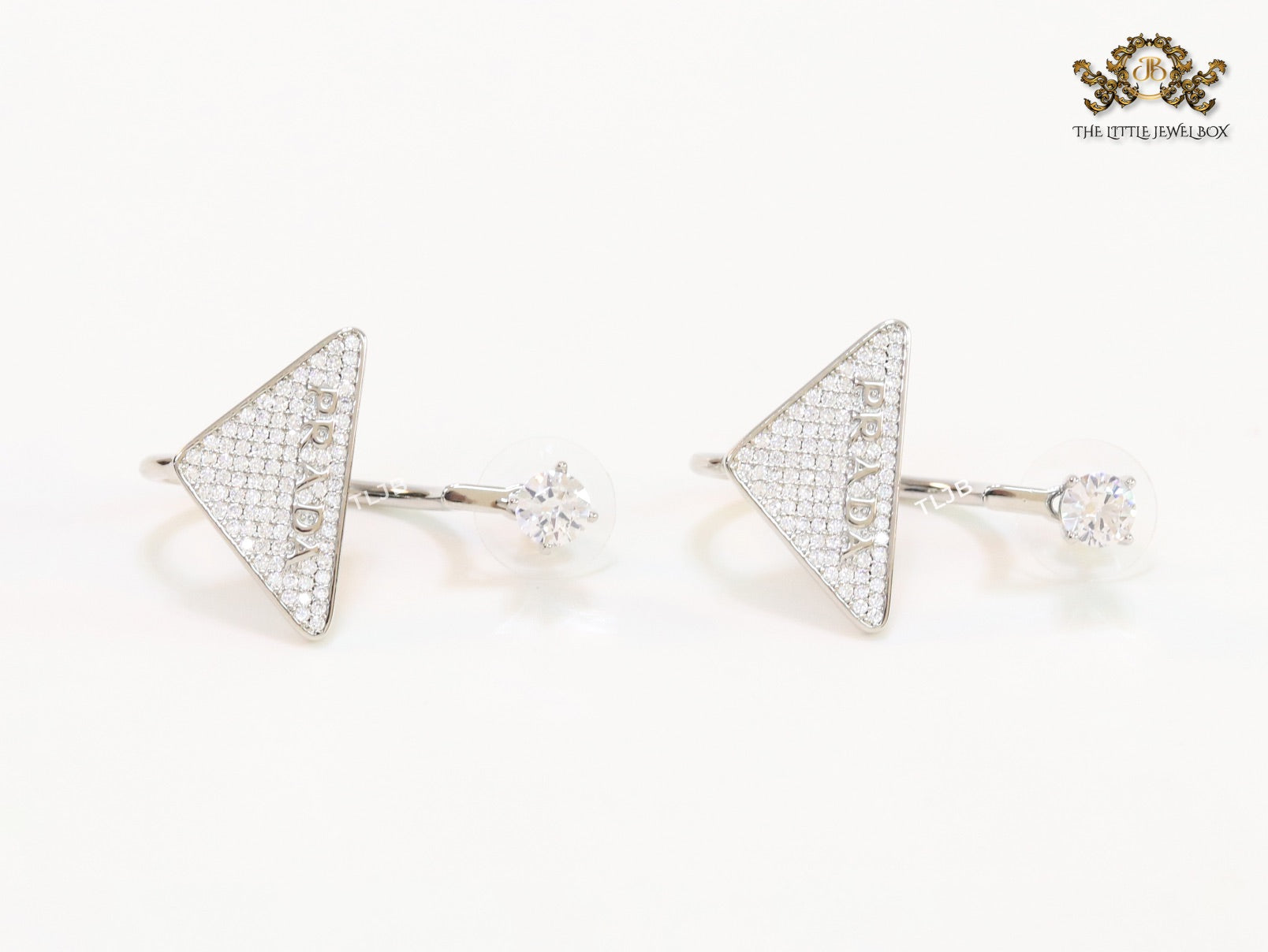 CZ platinum detachable dangles
