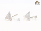 CZ platinum detachable dangles