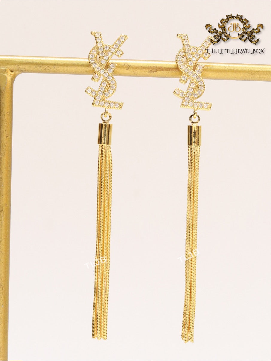 Alphabet Y and L tassel dangles