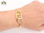 Double F and cz bracelet