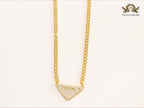 Alphabet cz and gold chain