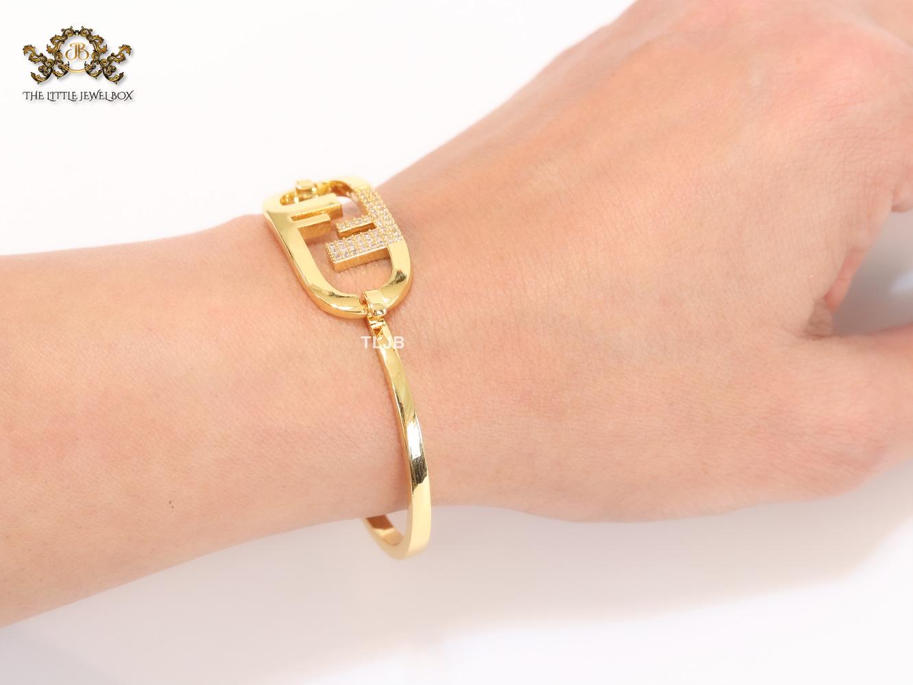 Double F and cz bracelet