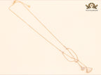 White enamel and Cz charms chain