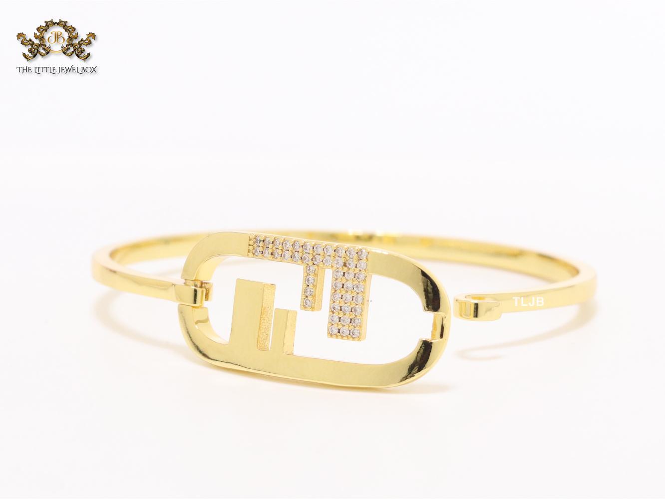 Double F and cz bracelet