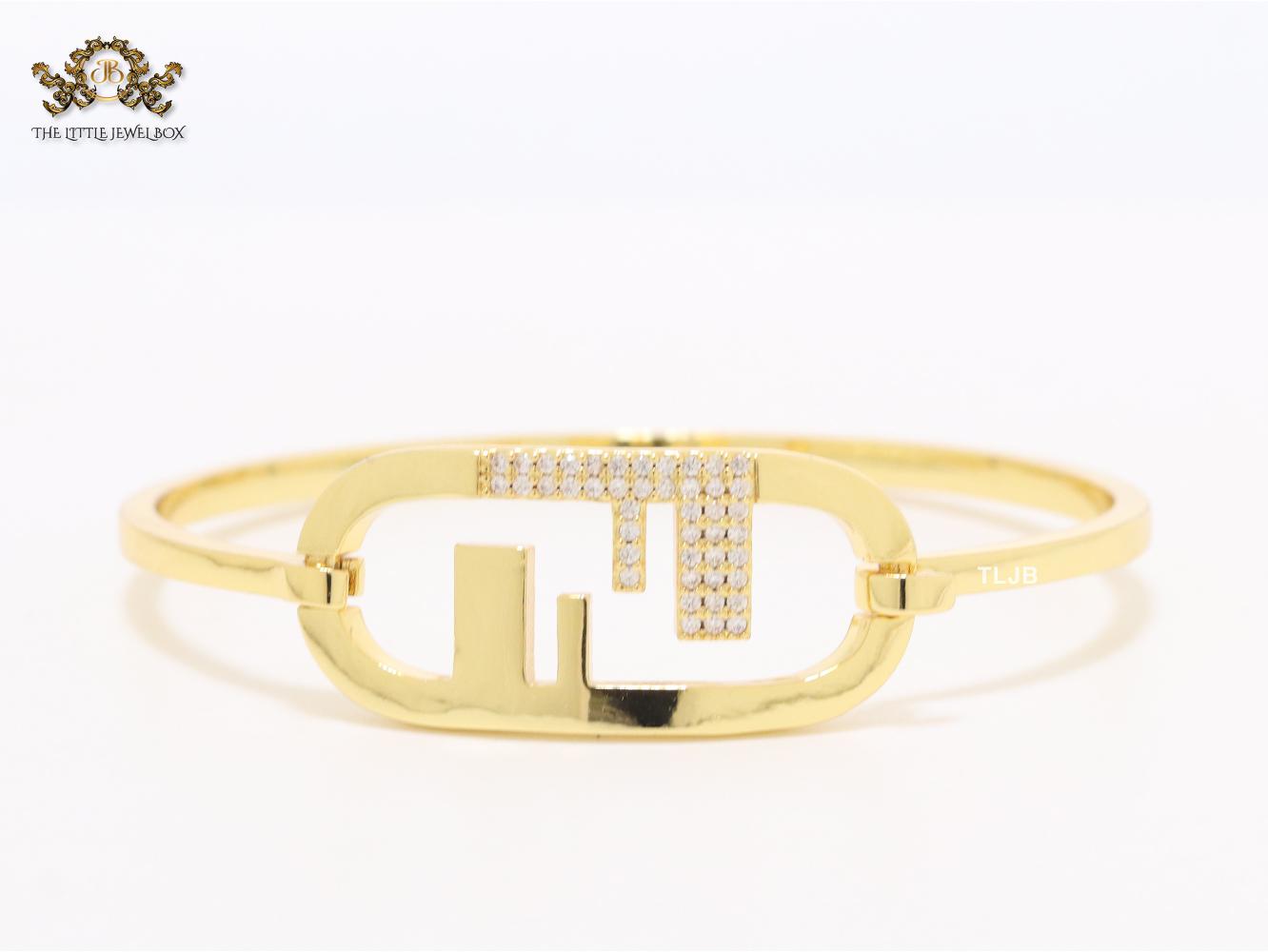 Double F and cz bracelet