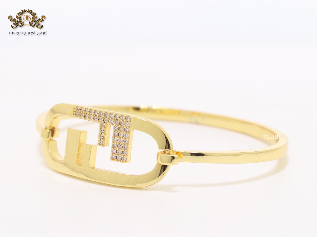 Double F and cz bracelet