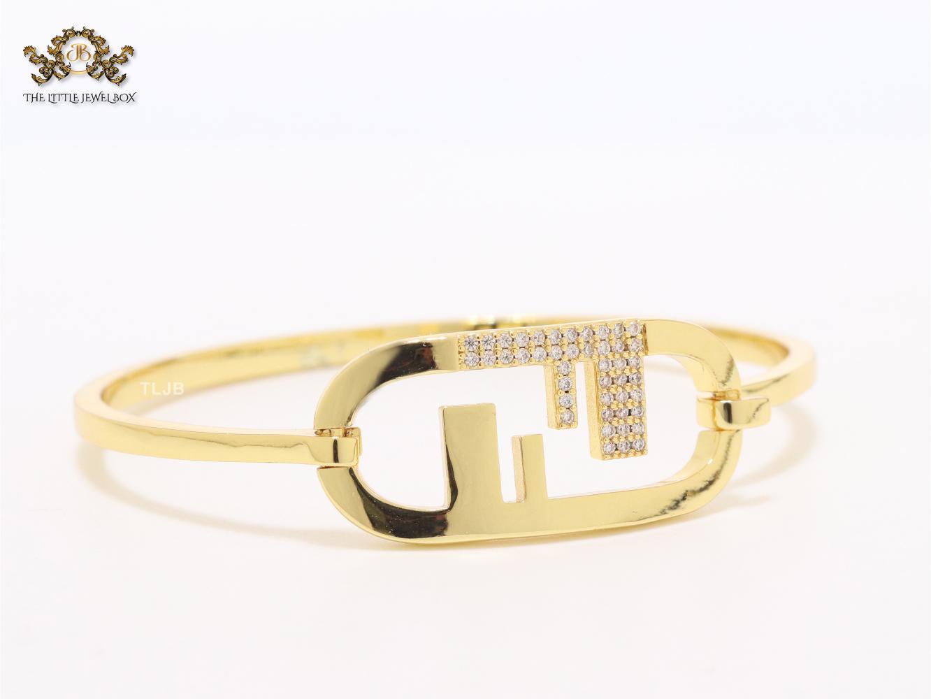 Double F and cz bracelet
