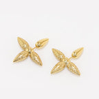 Gold Cross Studs