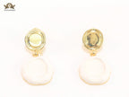 Alphabet BV Gold & White Danglers