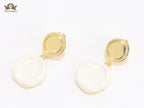 Alphabet BV Gold & White Danglers