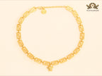 Medusa charm gold link chain