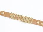 Alphabet M tan colour bracelet in gold finish