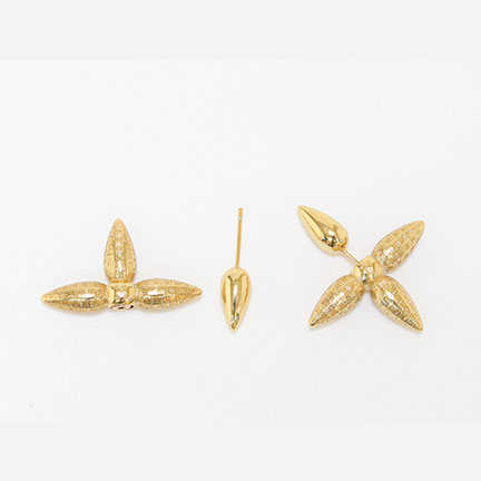 Gold Cross Studs