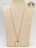 Alphabet L long gold chain