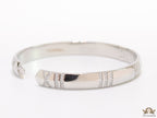 Platinum plated bracelet with cz roman numerals
