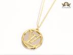 Alphabet L long gold chain