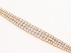 Triple Stacked CZ bracelet in gold finish