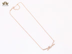 Alphabet T and Co Knot Neck Chain in Rose Gold