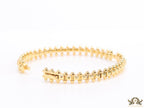 Simple gold plated bracelet with gold plated details