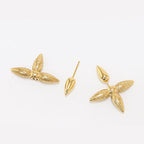 Gold Cross Studs