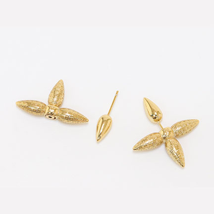 Gold Cross Studs