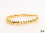 Simple gold plated bracelet with gold plated details