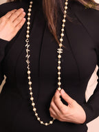 Alphabet double C pearl long chain