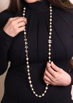 Alphabet double C pearl long chain