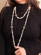 Double C pearl long chain