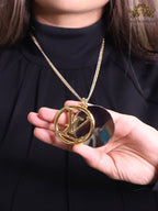 Alphabet L long gold chain