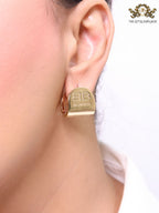Gold double B studs