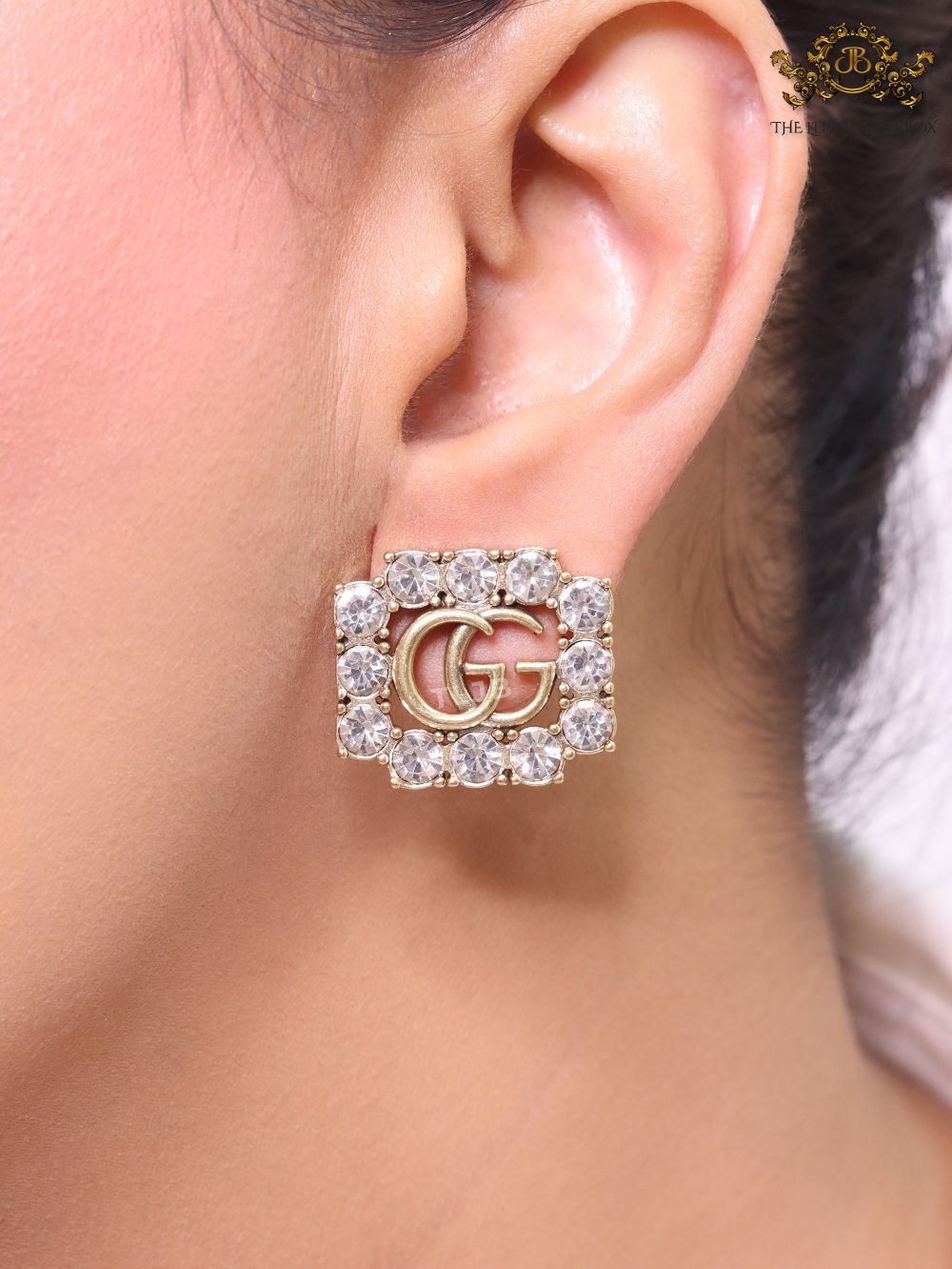 Double G rustic CZ studs