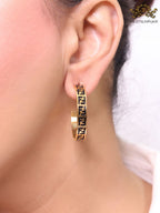 Black Double F gold hoops