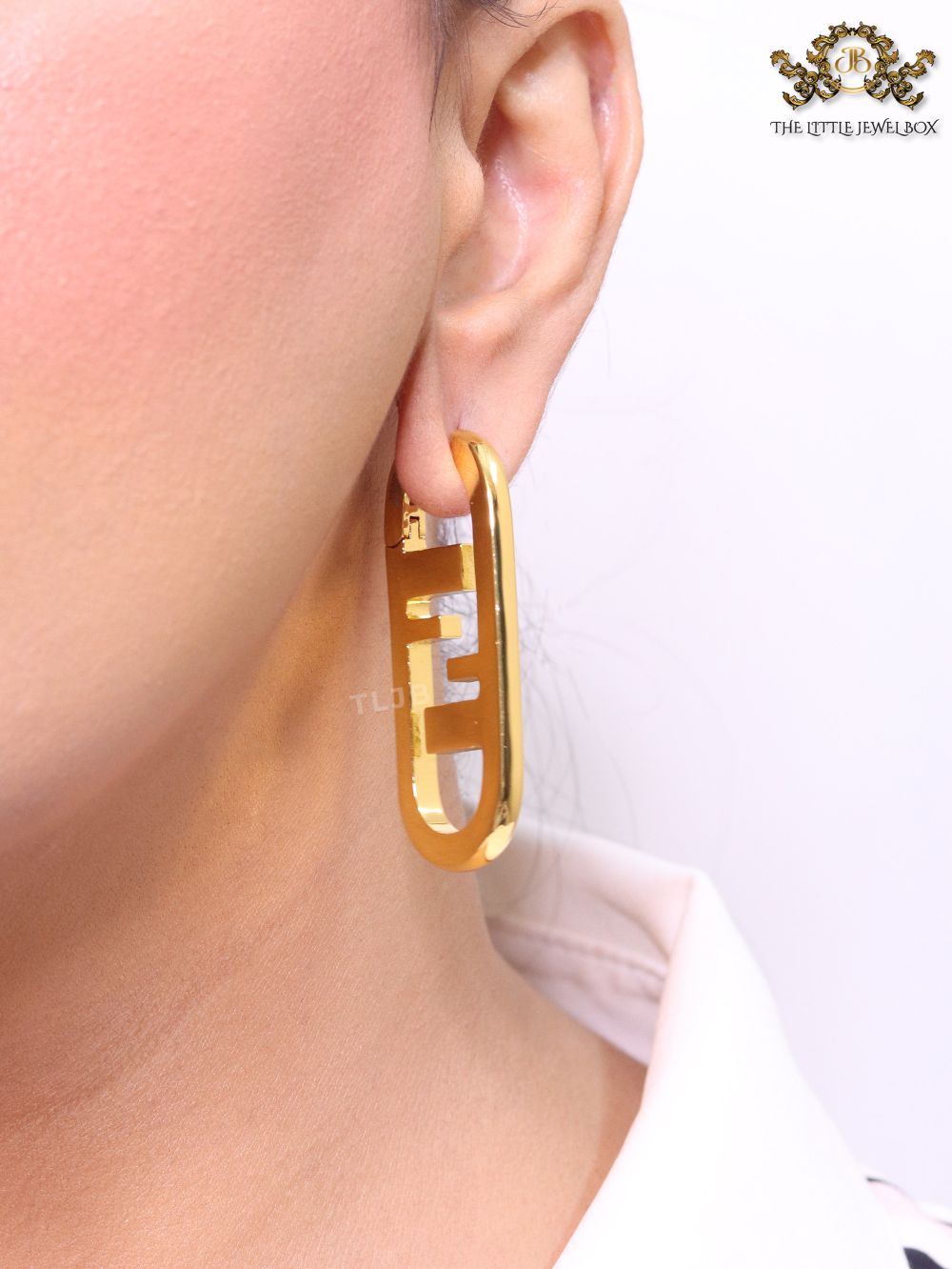 Double F gold Hoops