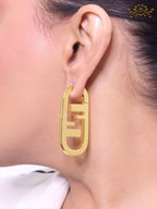 Double F gold Hoops