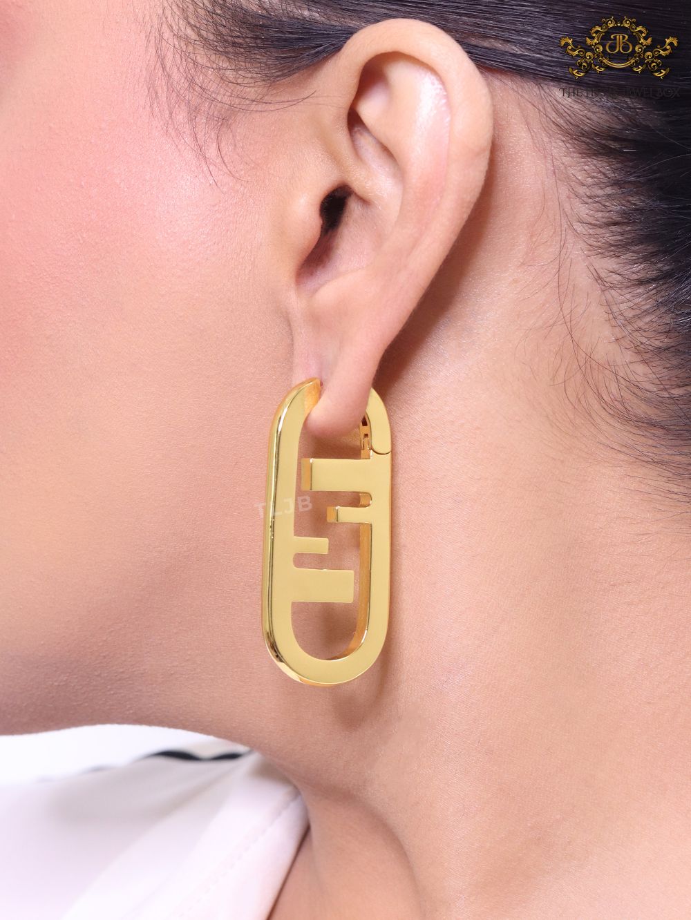 Double F gold Hoops